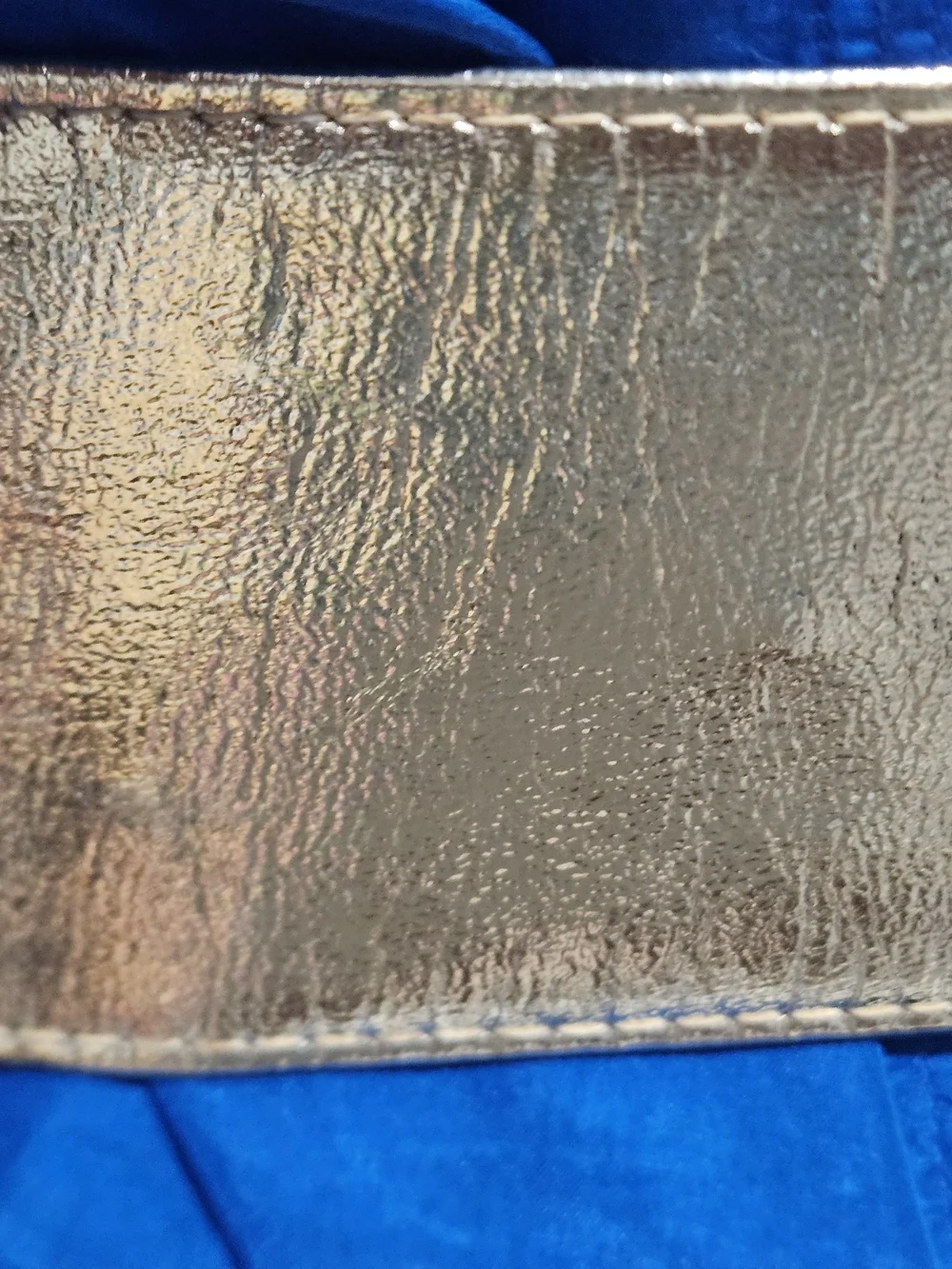 Vintage Metallic Gold Statement Waist Belt. Size Small